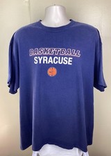 Vtg 90s Nike Syracuse Basketball T-Shirt Blue XL Made In USA University Orang