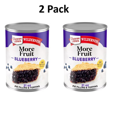 Duncan Hines Wilderness More Fruit, Blueberry Pie Filling and Topping, 21 oz 2PK