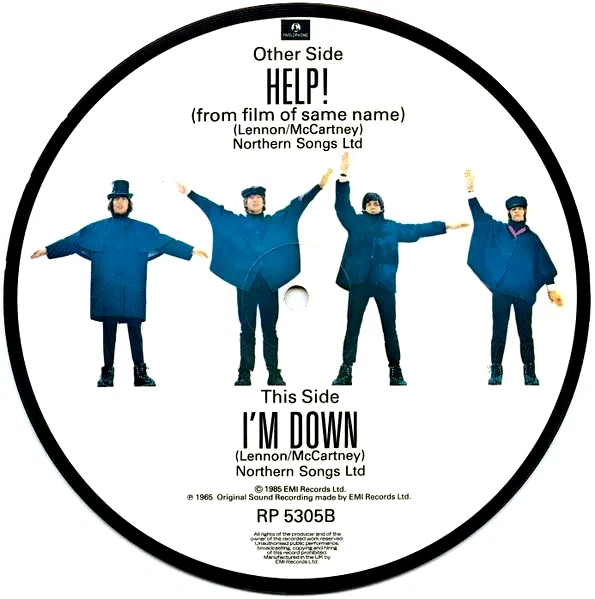 NEW! Beatles Picture Disc Help! / I'm Down 7" Vinyl The 20th Anniversary - Image 2 of 2