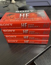 Sony High Fidelity HF 60 Minute Audio Cassette Blank Tapes Lot of 3 New Sealed