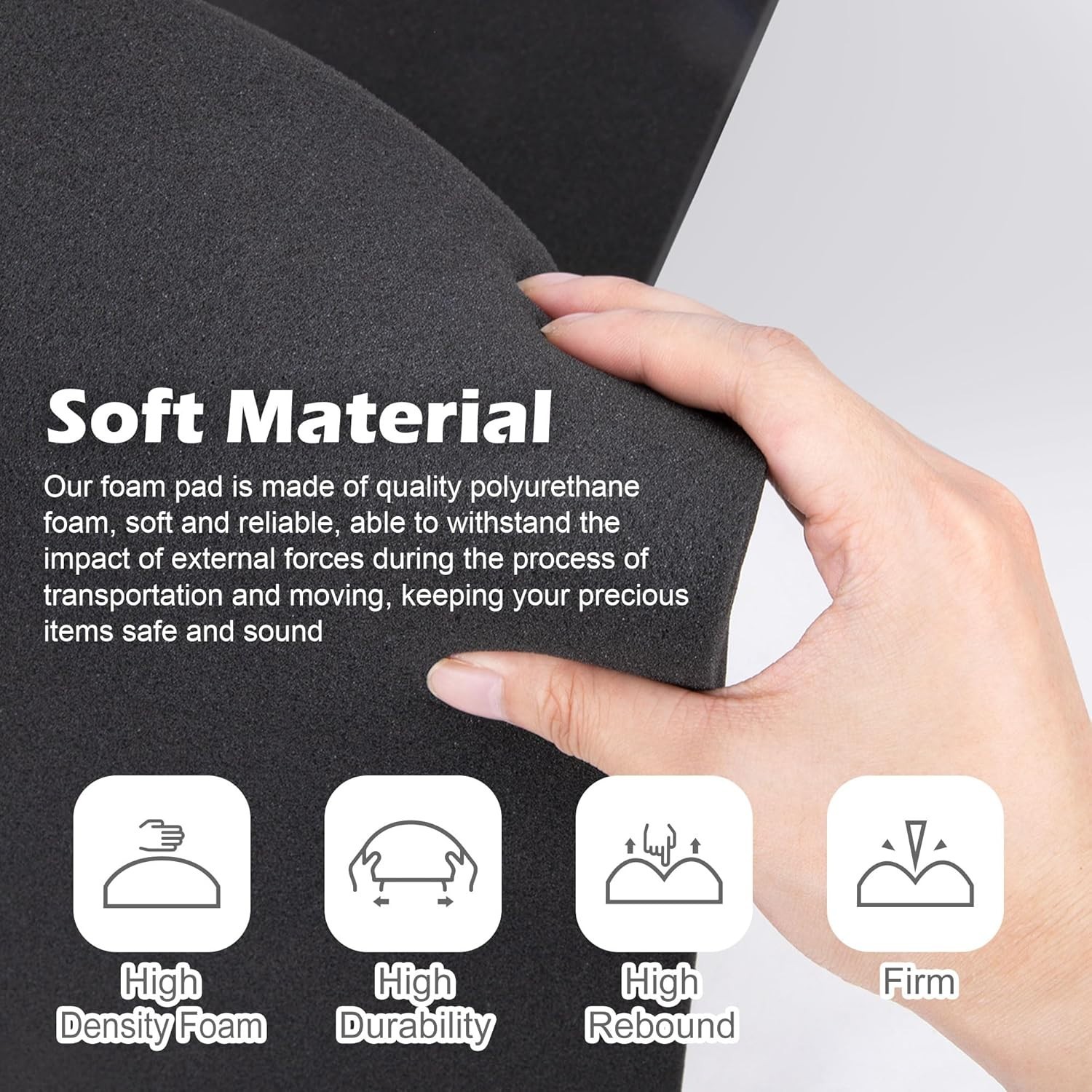 16 x 12 x 1.5 Inch Soft Polyurethane Foam Sheets – 2 Pack for Storage & Crafts