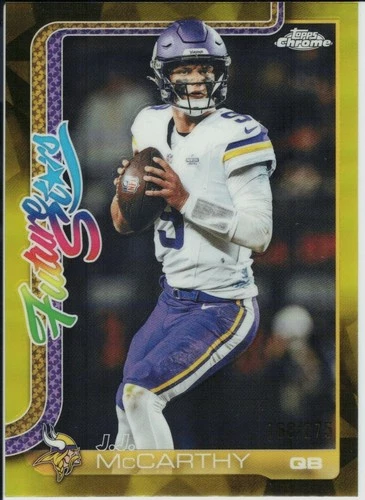 2025 Topps Chrome Football Yellow Refractor J.J. McCarthy #FS-18