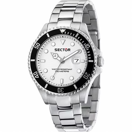 Montre en acier Sector 230 homme robuste au design chronographe épuré