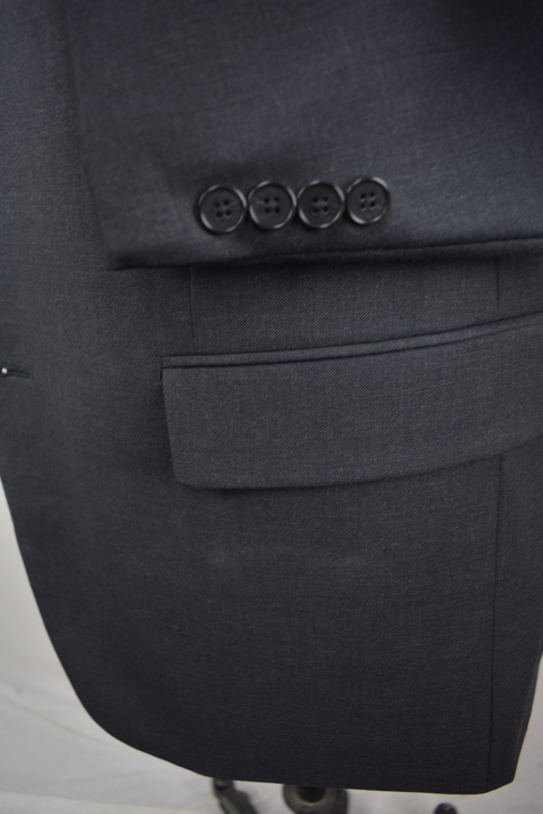 Tasso Elba Solid Gray 100% Wool Two Button Two Pi… - image 4