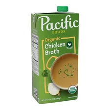 Pacific Foods Organic Free Range Chicken Broth 32 oz Keto Friendly Gluten Free