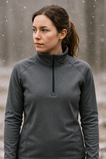 The North Face Women s Glacier Zip Fleece Pullover Gray Size M Lightweight