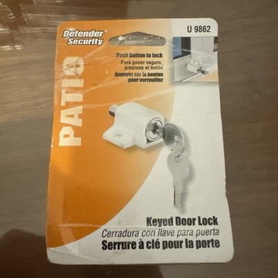 DEFENDER SECURITY U-9882 Patio Sliding Door Lock Keyed Step On Lock