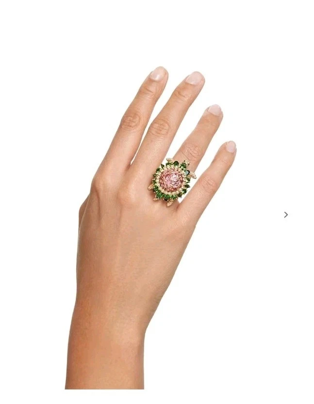 Swarovski Idyllia cocktail tartaruga multicolore anello misura 50 nuovo originale?❤️
