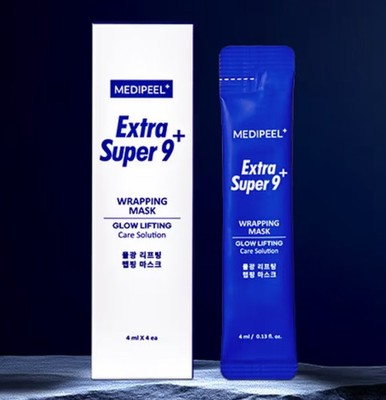 MEDIPEEL Extra Super 9 Plus Glow Lifting Wrapping Mask 1 Box (4ml x 4ea)