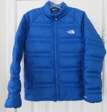 The North Face 550 PUFFER Down Jacket Boys Large 14/16 BLUE Warm EXCELLENT