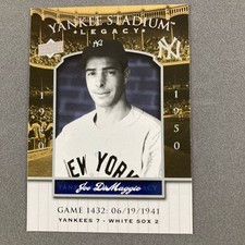 Joe DiMaggio 2008 Upper Deck Yankee Stadium Legacy #1432 MLB New York