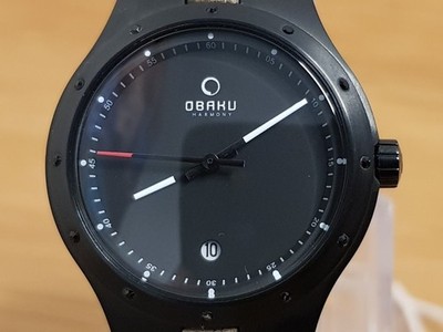 Minimalistische Damenuhr Ingersoll Obaku Harmony V111LBBRB schmal schwarz Stahl NEU