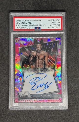 Je'Von Evans #NXT-JEV 2026 Topps Chrome Sapphire WWE NXT Autograph card