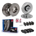 VAUXHALL VIVARO FRONT AND REAR BRAKE DISCS PADS ABS RING FITTED WHEEL BEARINGS