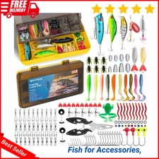 144pcs Fishing Lures Kit with Tackle Box - Ideal for Bass & Trout Fishing Lures*