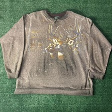 Vintage 1980s Whitetail Deer Big Buck Nature Sweater