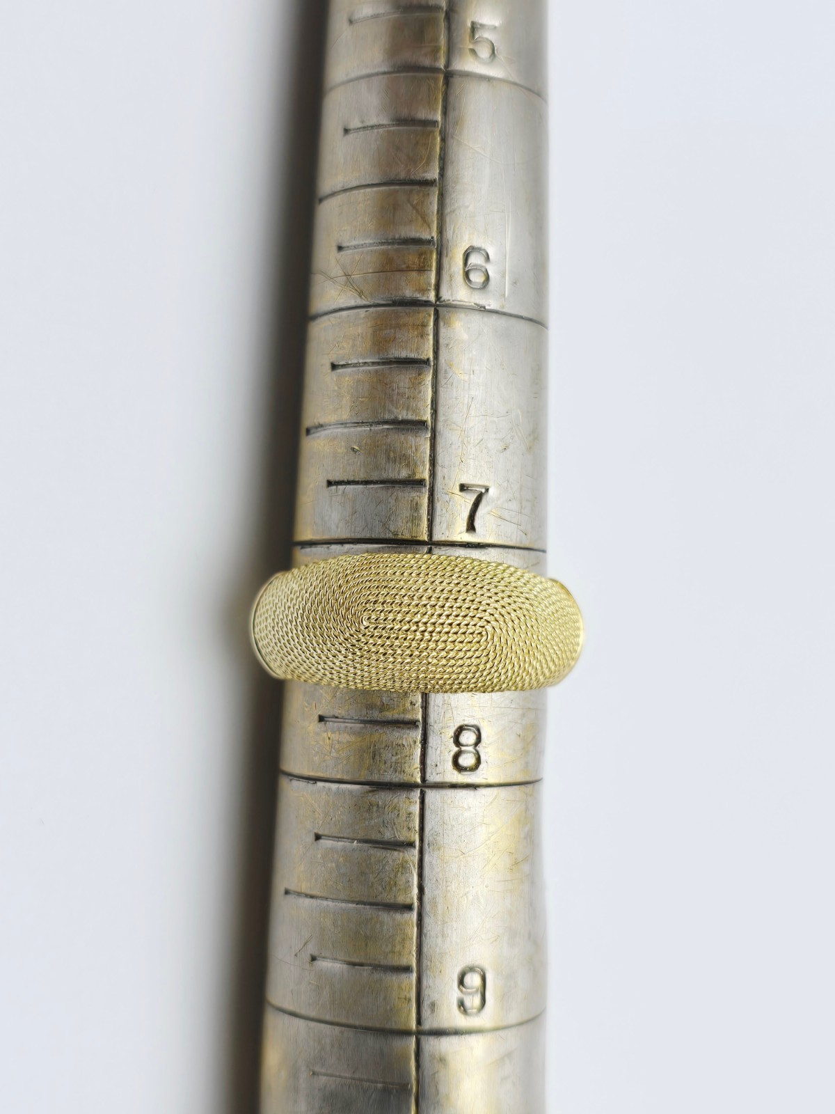 Unique 14K Solid Yellow Gold Granulated Domed Mes… - image 15