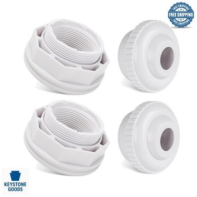 Pool Return Fittings 1.5In FIP Thread with Locknut & Gasket - 2 Pack