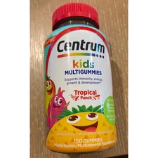 Centrum Kids Multivitamin Gummies 150 Tropical Punch Flavor Made  Natural FlavoR