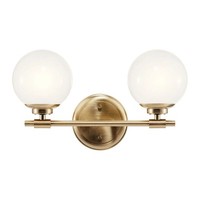 Badezimmerleuchte IP44 Led G9 In Bronze Weiß B: 37,3 Cm Metall Glas Wand Lampe