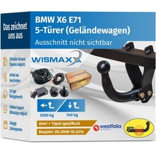 ANHÄNGERKUPPLUNG starr für BMW X6 E71 08-14 +13pol E-Satz SPEZ
