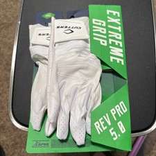 NEW Cutters REV PRO 5.0 Limited Edition Receiver Gloves Solid White Adult Small