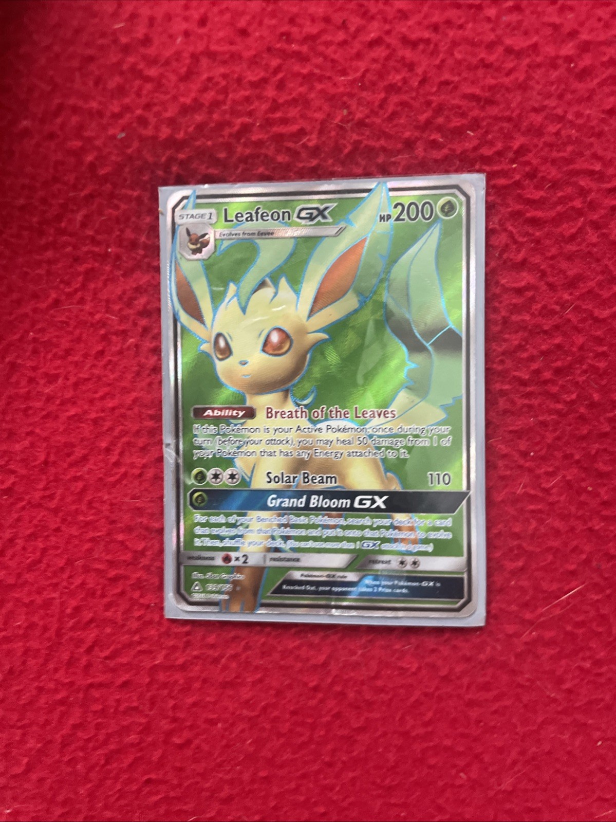 Leafeon GX Full Art 139/156 Ultra Prism Mint Condition Pokemon TCG