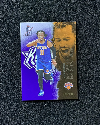 2025-26 Topps Signature Class Jalen Brunson #58 Purple 33/100 Knicks IR37
