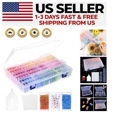 Transparent 120 Compartment Craft Organizer with Labels and Funnel Included