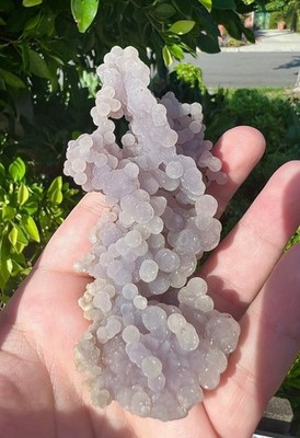 Sparkly RARE White Grape Agate Botryoidal Crystal Mineral Display Specimen