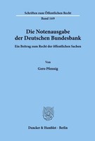 Die Notenausgabe Der Deutschen Bundesbank. Gero Pfennig