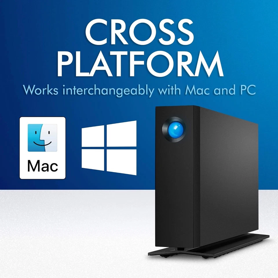 LaCie d2 Professional, 10TB, External Hard Drive Desktop, Thunderbolt 3 USB-C, 7 - Image 2 of 4