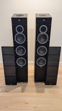 Pair (2) Elac Debut F5 (DF51-BK) Tower Speake...