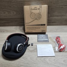 Jabra Evolve 65 Bluetooth Wireless Headset w/Dongle  Carry Pouch HSC018W