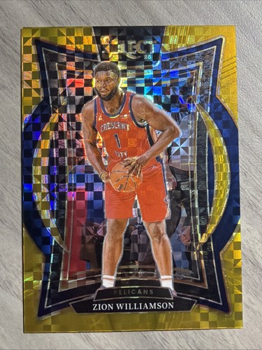 2024-25 Panini Select Zion Williamson Gold Prizm Concourse Jersey # Match #1/10