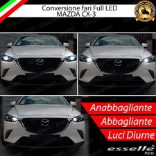 CONVERSIONE FARI FULL LED MAZDA CX-3 CX3 6000K XENON LED CANBUS NO AVARIA