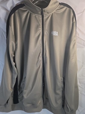 NBA  REMEMBER WHEN-TRACK JACKET SILVER #ZKMJ548S Large NWT 