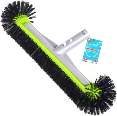 Swimming Pool Brush Head with round Ends,17.5'' Heavy Duty Aluminum Back Head for