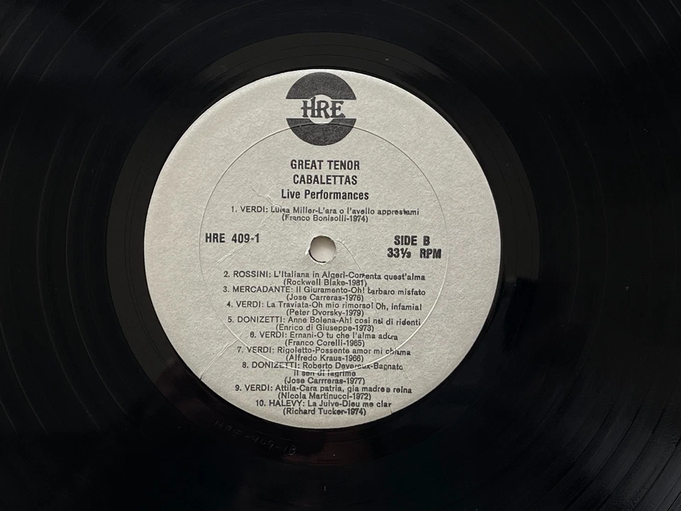 DOMINGO/TUCKER/PAVAROTTI/CARRERAS Great Tenor Cabaletas HRE RECORDS EX/VG++ - Image 2 of 2