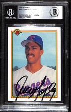 1990 Bowman 492 Juan Gonzalez RC BGS Auto Autographed BAS C88646