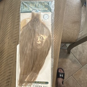 Whiting Hebert Miner Silver Rooster Cape Dry Fly Hackle, Brown Dun