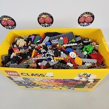 Lego Lot 6lb 9oz ASSORTED Mixed Pieces W/ Yellow Case Adult Fans Of Lego