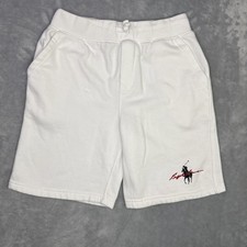 Polo Ralph Lauren White Fleece Shorts, Big Pony Logo, Youth Sz M 10-12
