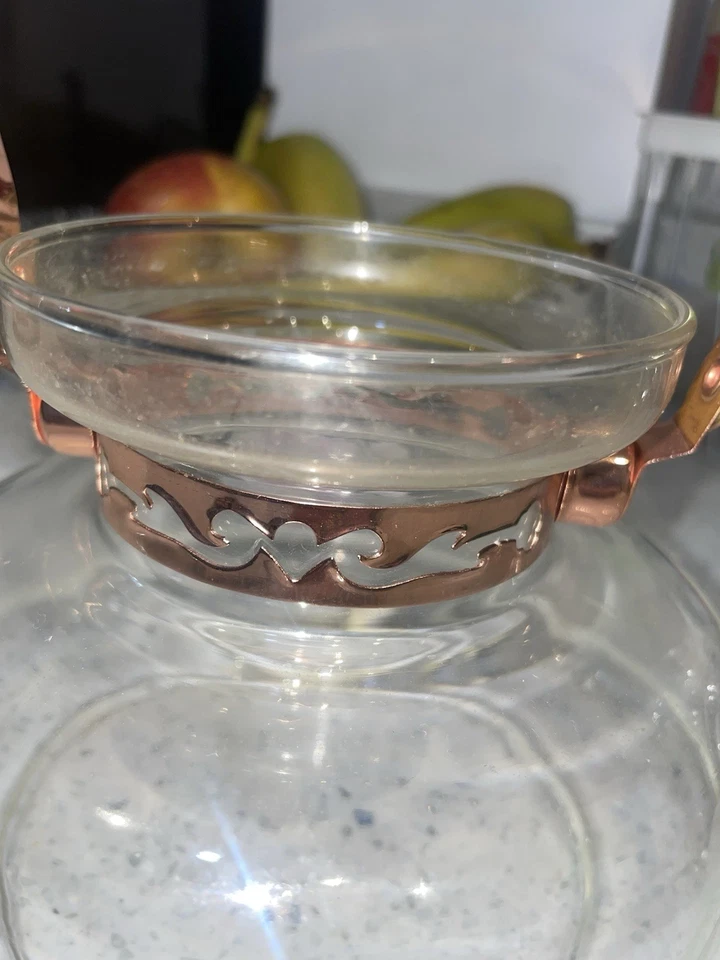 EuropeWare Pastel Flowers European Style Glass Stovetop Tea Kettle. AS IS - Image 3 of 4