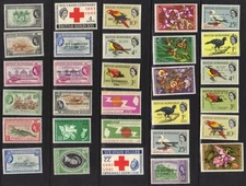 BRITISH HONDURAS 1953-64 COLL OF 36 IN COMPLETE SETS INC SG 179-90 TO $5 NH & LH