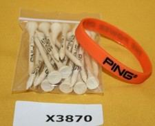 Ping Golf Bracelet (Orange) "The Power of 10" (One Size fits most) w/ Tees NEW