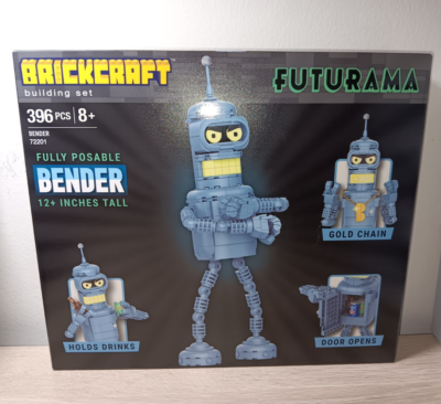 FREE SHIP* BENDER Futurama Brickcraft Building Brick Set Hulu Fox