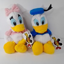 Walt Disney World Mouseketoys Donald  Daisy Duck Bean Bag Plush Disneyland NWT