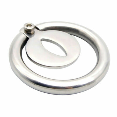Stainless Steel Male Chastity Device Flat Cage Men Small Metal Lock Belt