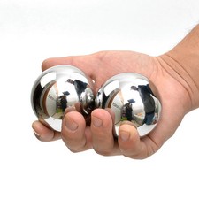 Baoding Balls Solid Stainless Steel 50mm 2pcs For Wrist Strengthening Relaxation